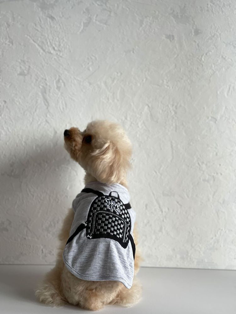 BP222 Chewy Backpack Checkered Grey