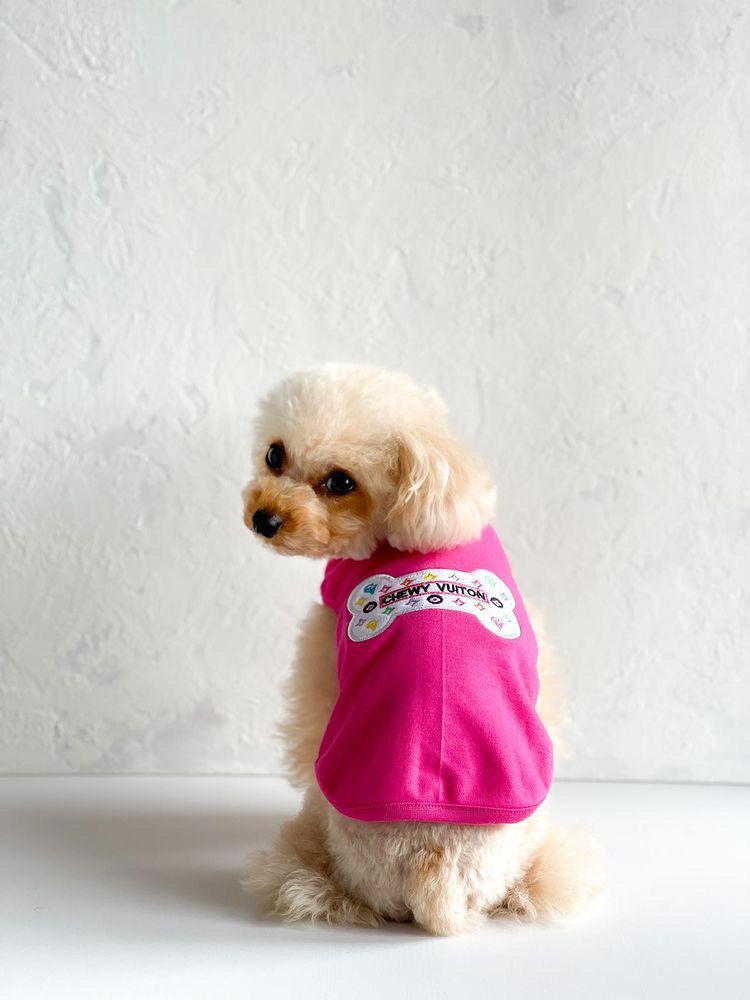BN241 Chewy Bone White Multi on hot pink