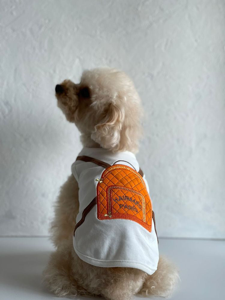 BP420 Hairmes Backpack Tangerine Off White