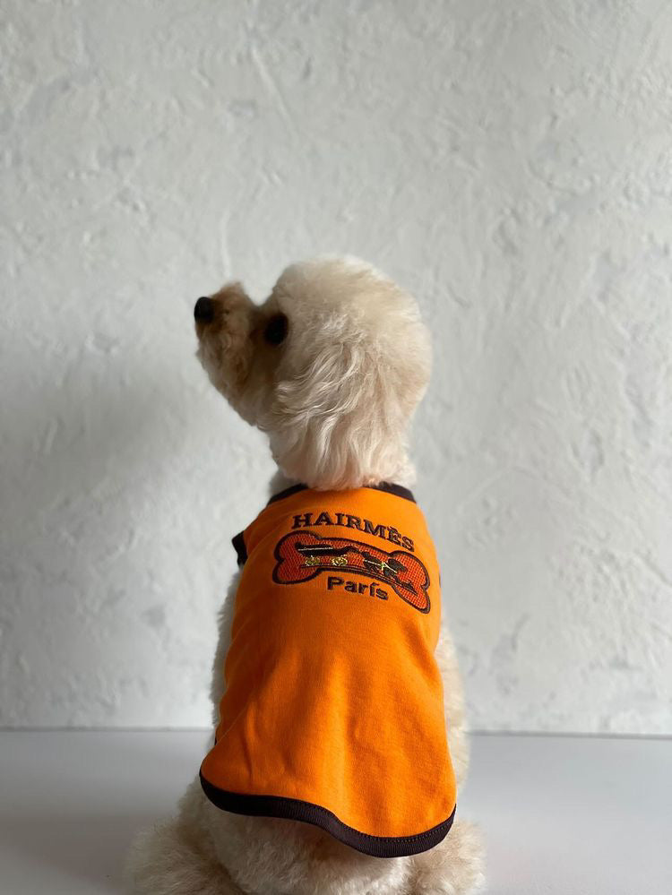 BN440 Hairmes Bone Dog Carriage on Tangerine