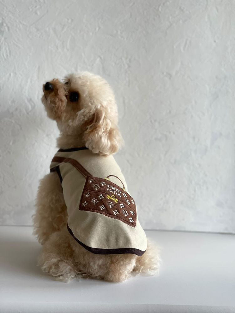 CB250 Chewy Crossbody Brown on Biege