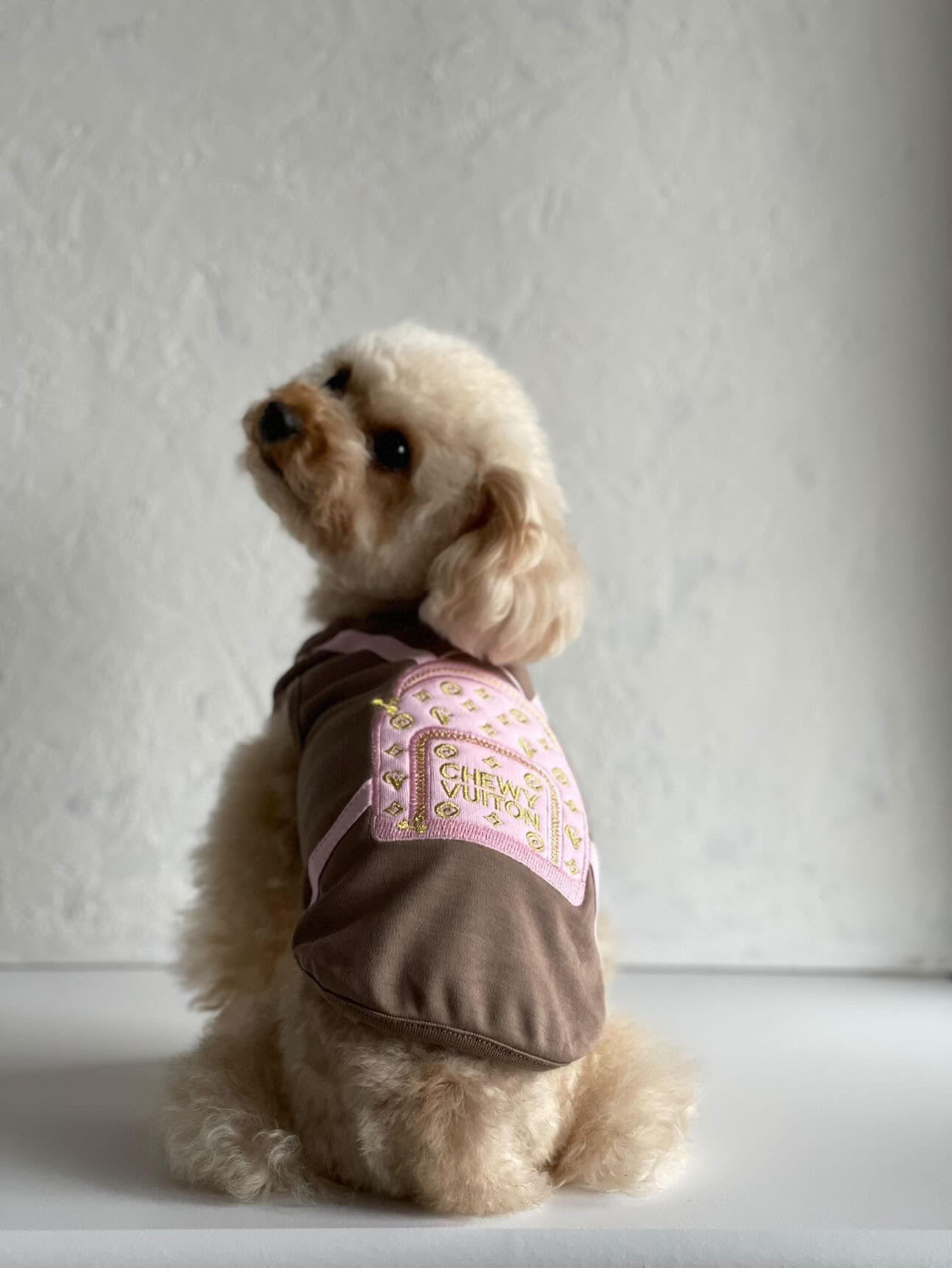 BP223 Chewy Vuiton Backpack Pink Mocha